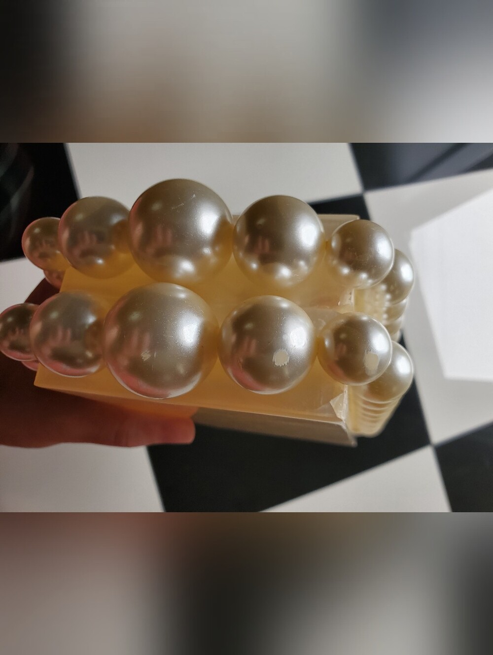 Cult Gaia Women's Ivory Acrylic EOS Beaded Handbag Purse Box (Read Description) - Picture 7 of 16